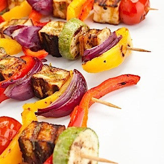 Amanda Hamilton | Halloumi kebabs with coconut couscous