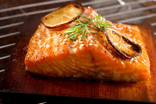 Grilled salmon with harrissa and coriander couscous