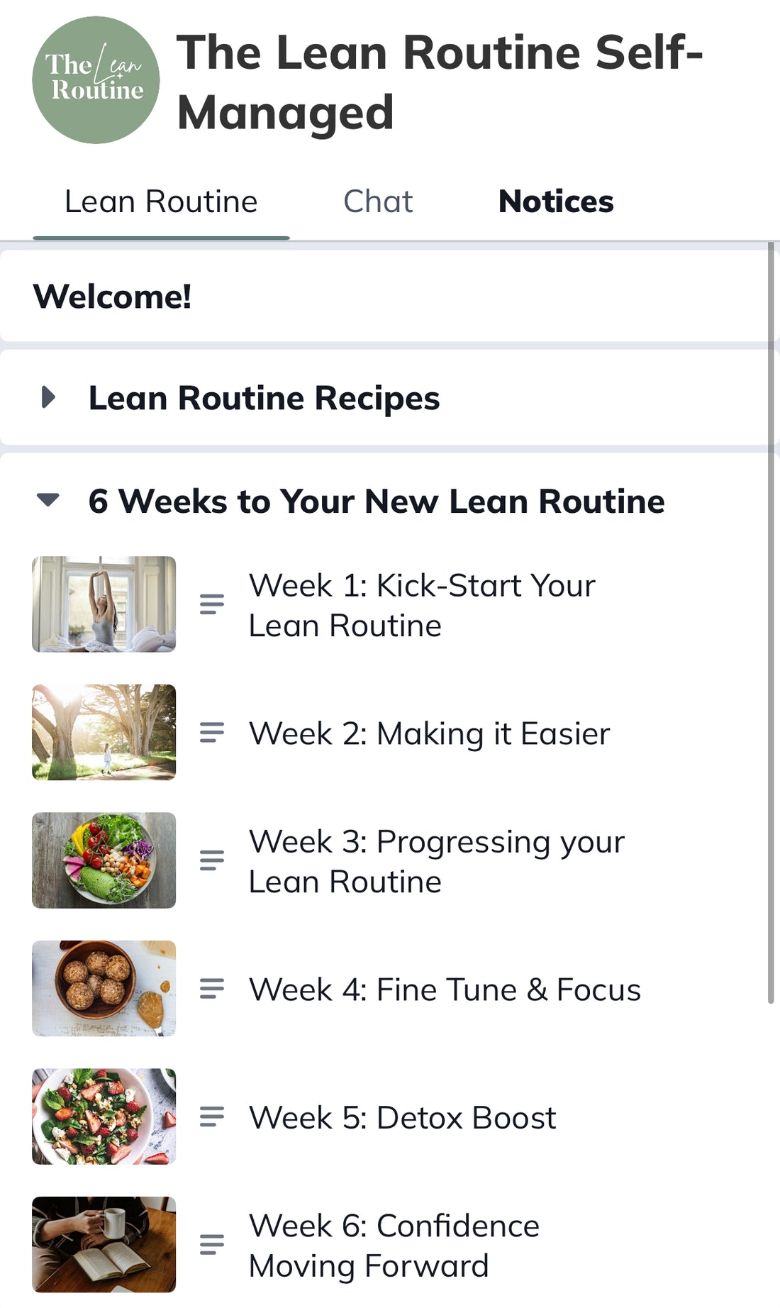The Lean Routine Self-Managed Programme