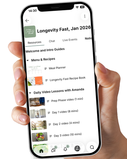 5-Day Guided Longevity Fast (with 14 days wraparound support and recipes)